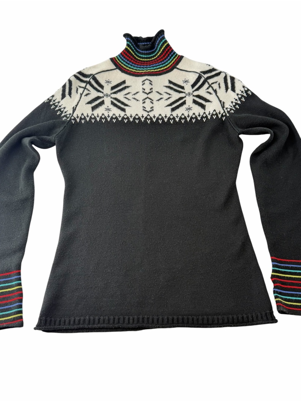 Obermeyer Après-ski Nordic Fair Isle Knit Wool Blend Retro Women’s M Sweater